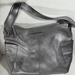 Kate Spade Metallic Gray Shoulder Bag